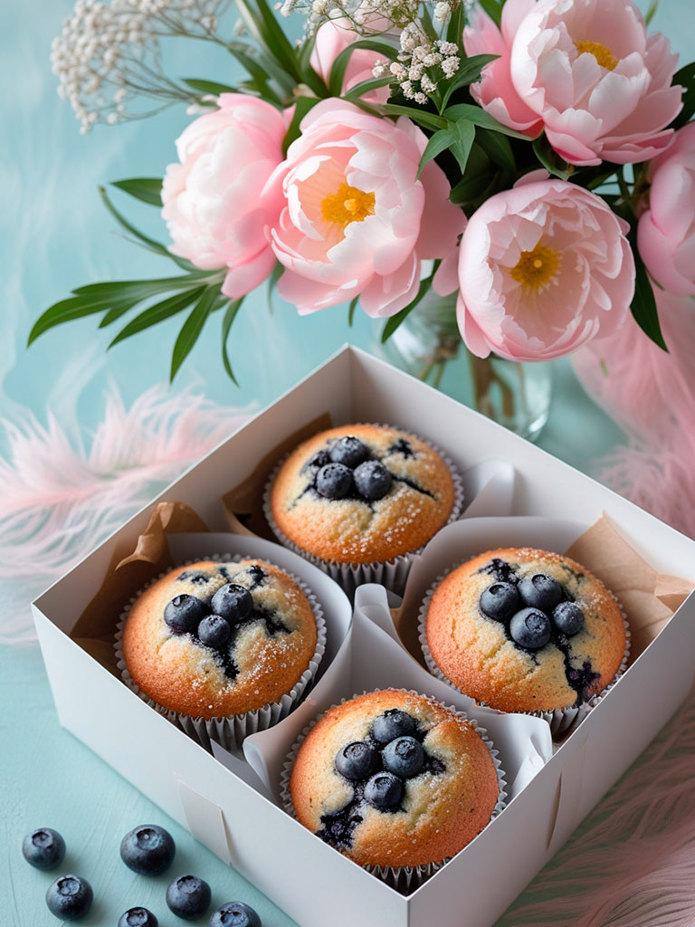 Muffins de Blueberry (4 piezas)